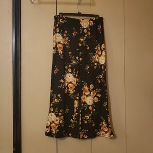 Floral Wide Leg Pants